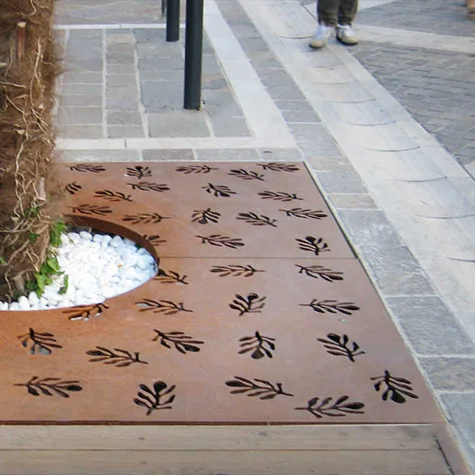 Corten Steel Tree Guard / Metal Grids for Around Tree