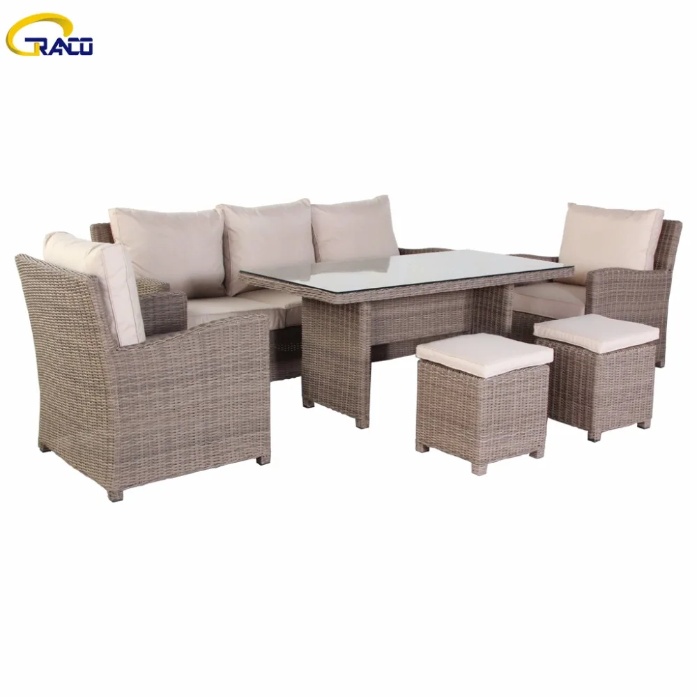 
Hot sale custom furniture outdoor garden patio wicker sofa set 