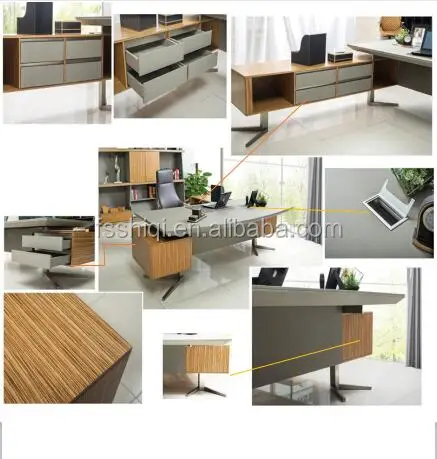 Modern office funiture aluminum base executive office desks