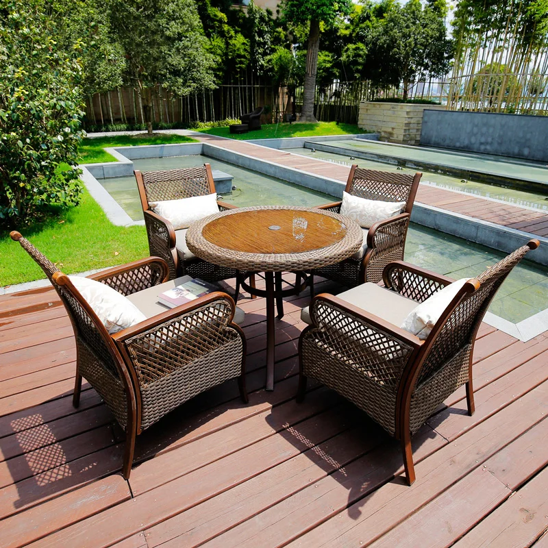 
High quality cast Cheap outdoor se patio furniture 4 seater rattan 
