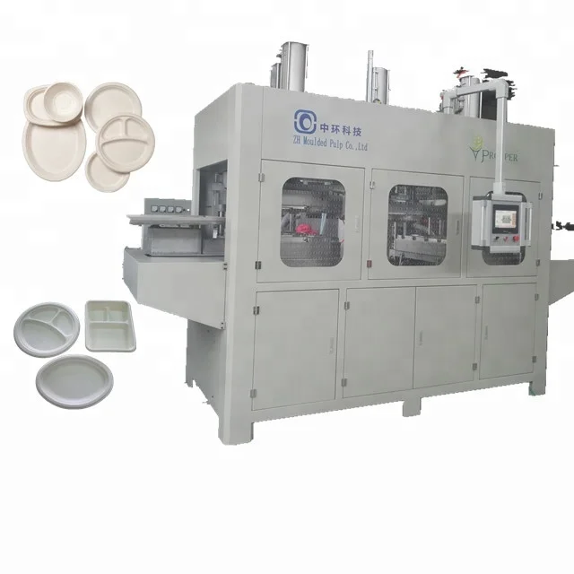 
biodegradable sugarcane bagasse pulp molded disposable cup and plates bowl making machine 