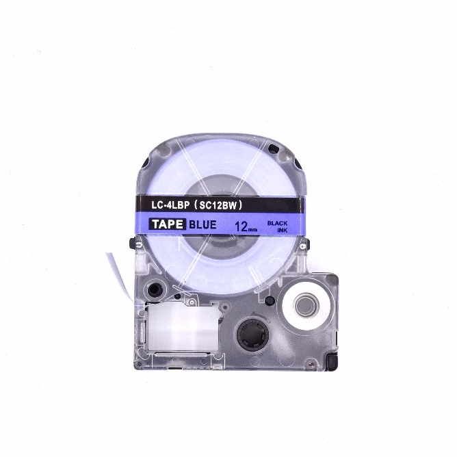 Puty simply stylish black on blue SC12BW LC-4LBP 12mm label maker tape