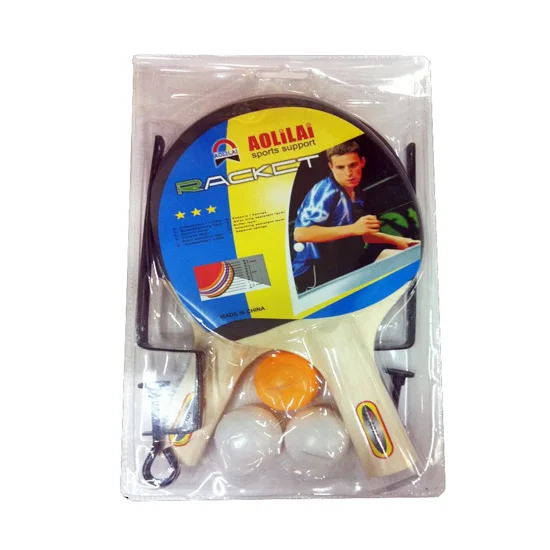 
inexpensive polar wood table tenns racket with 3pcs table tennis ball table tennis blade 