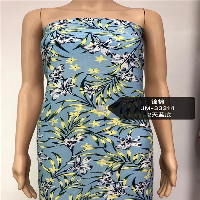 
Summer feelings cotton nylon printed cloth manufacturer womens dress material fabric 