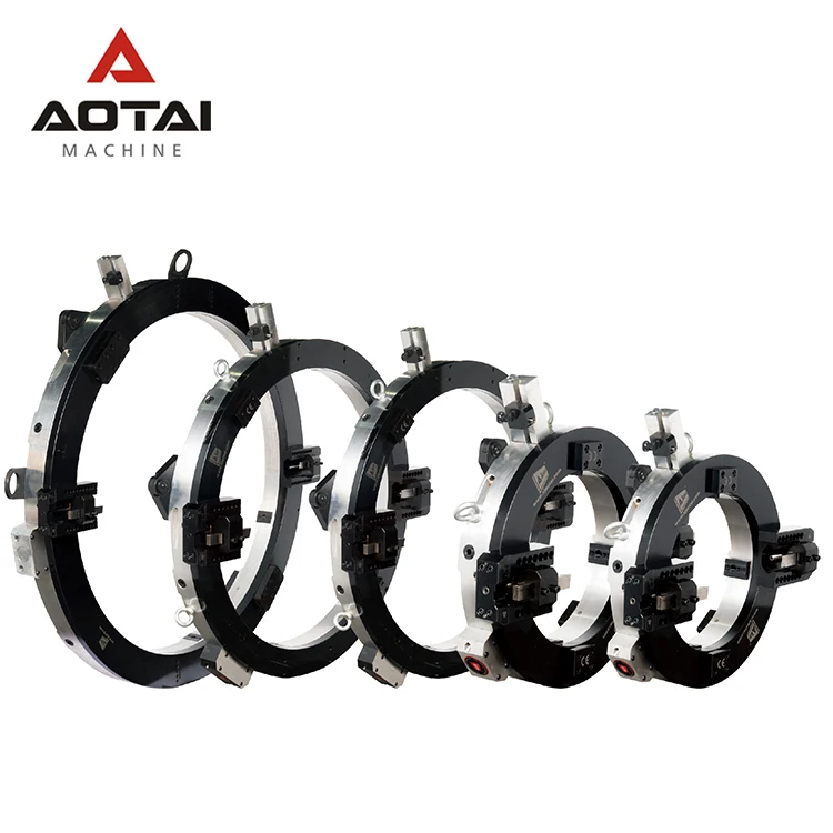 SPLIT FRAME CLAMSHELL PNEUMATIC ORBITAL PIPELINE PIPE CUTTING AND BEVELING FACE MACHINE