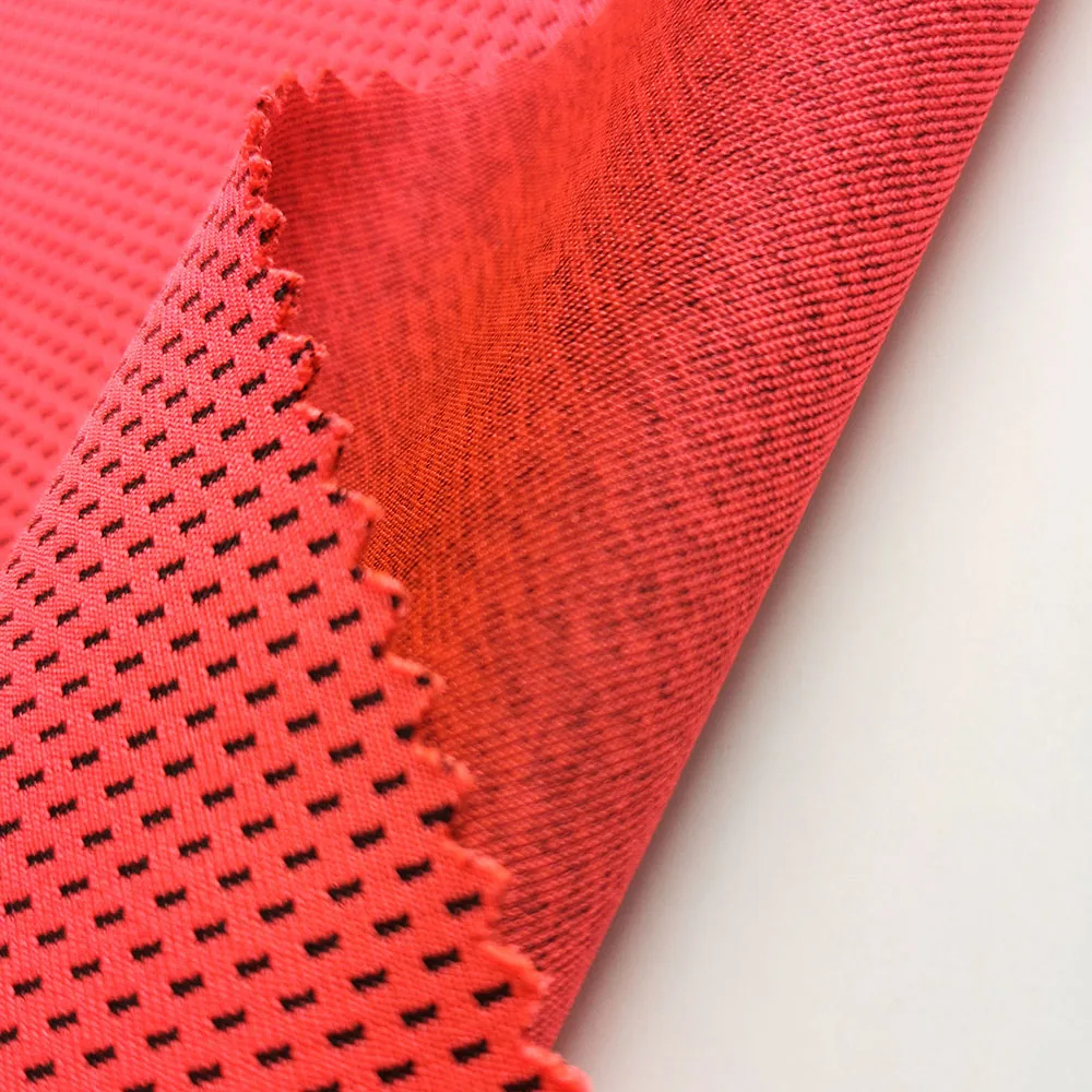 gold supplier polyester spandex blended knitted heather fabric for tracksuit RTS PS1Y61