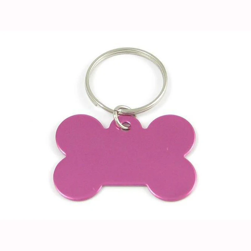 cheap high quality customized logo colorful dog bone shape oem pet tags laser anodized aluminum