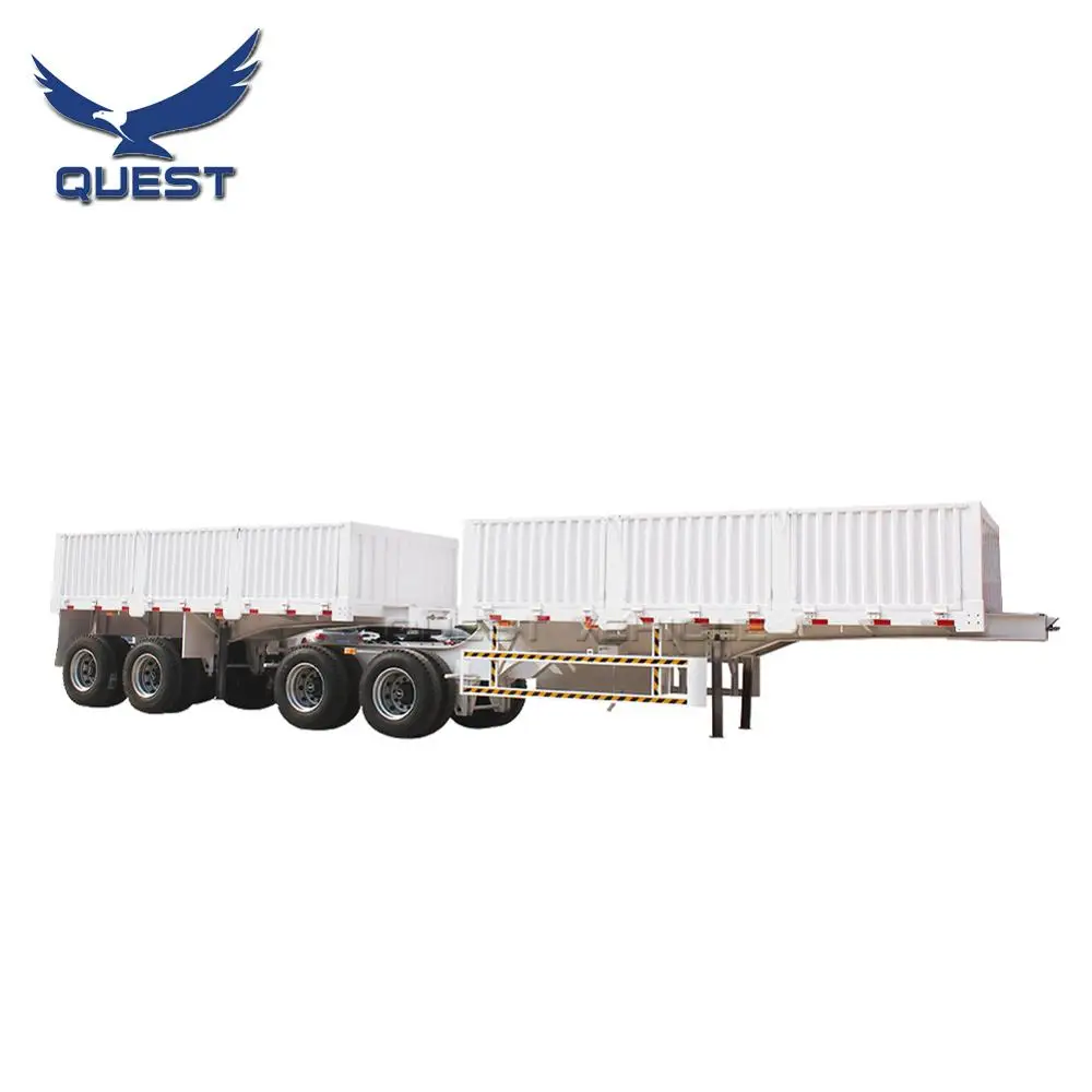 20ft Drawbar tandem Super Link Side Wall Container Trailer Interlink Cargo Transport Semi Trailer