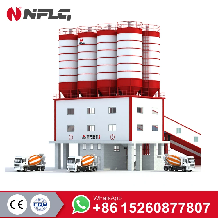 
Supply HZS type concrete batching and mixing plant with 50m3/h 200m3/h 