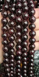 Wholesale Natural Garnet Loose Gemstone Round Garnet Stone Beads strand