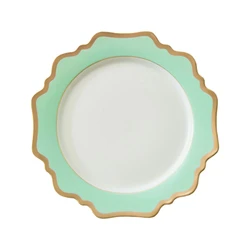 European style high-grade porcelain gold rim charger plate dinner set tableware wedding dinnerware