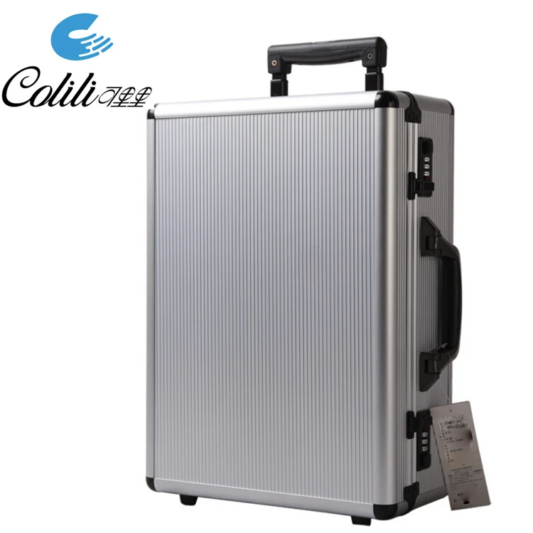 
Rolling trolley travel suitcase aluminum laptop briefcase Rolling trolley travel suitcase aluminum laptop briefcase