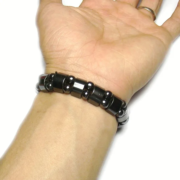 Health Magnet Bracelet Anti Radiation Black Ceramic Stainless Steel Clasps Bracelets Hematite Jewelry For Man