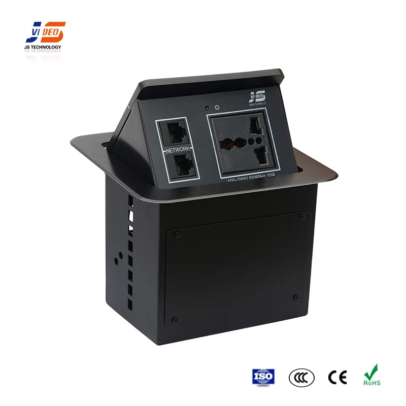 Video Conference Meeting Table With Cable Pop up Multimedia socket  Box
