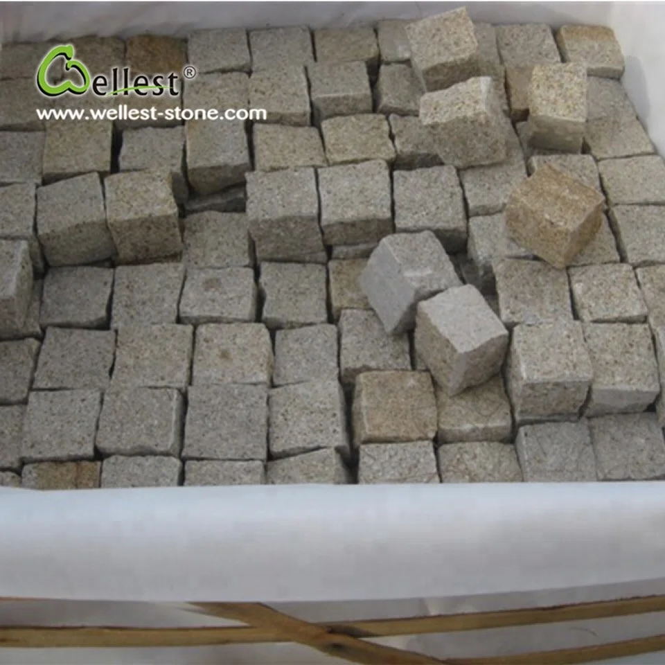Wholesale yellow granite pavers driveway paving stones