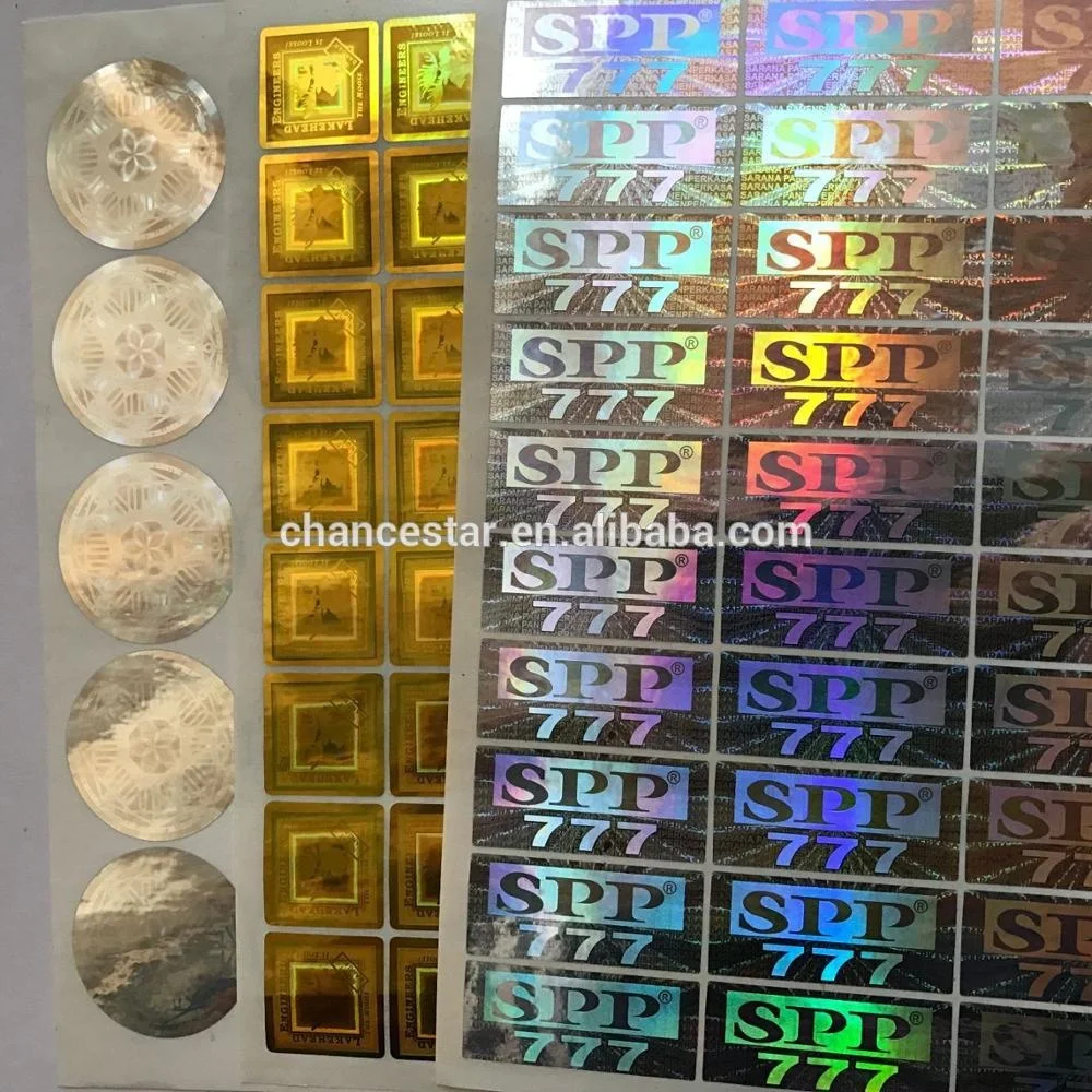Custom Authenticity 3d Hologram Sticker with Serial Number