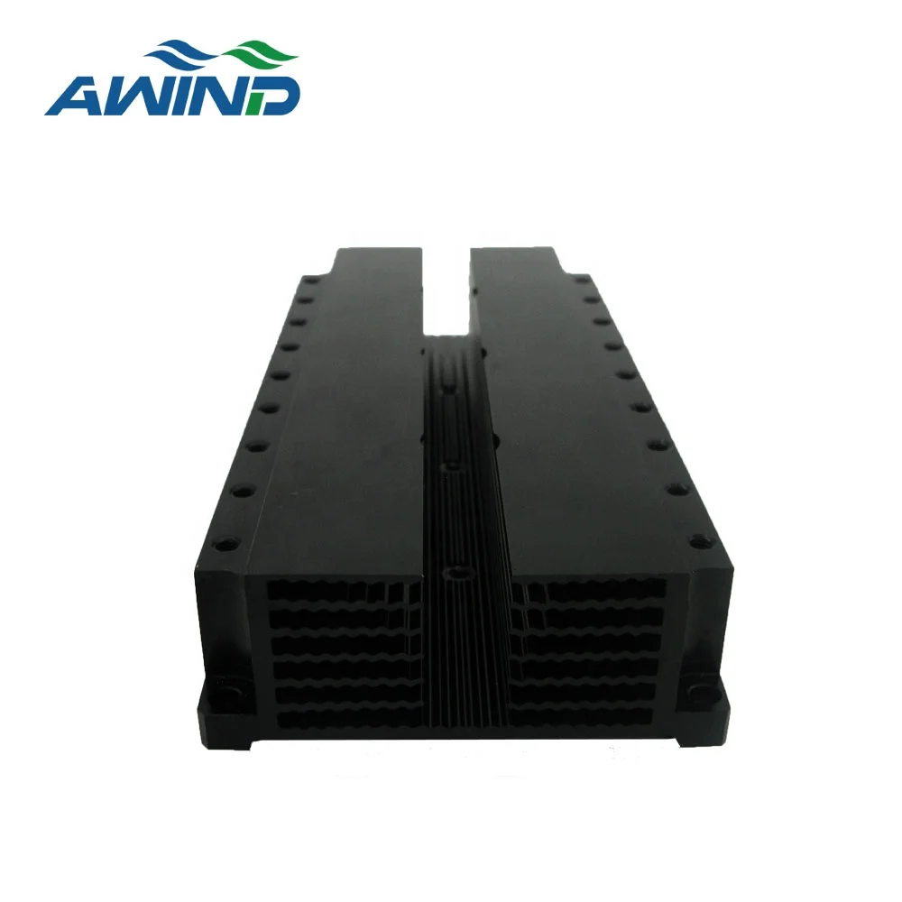High precision shenzhen CNC machining black aluminum heat sink parts custom power supply heatsinks cooler prices for amplifier
