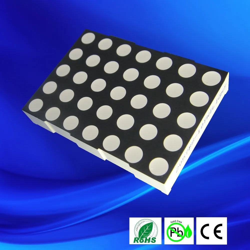 Round dot bright led 5x7 array led 5 x 7 dot matrix display led 3 mm