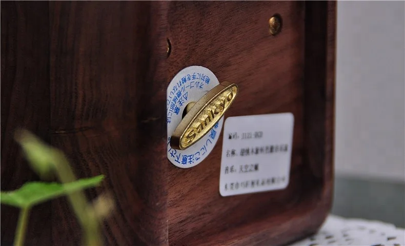 Dancing ballerina walnut music box birthday gift for kids