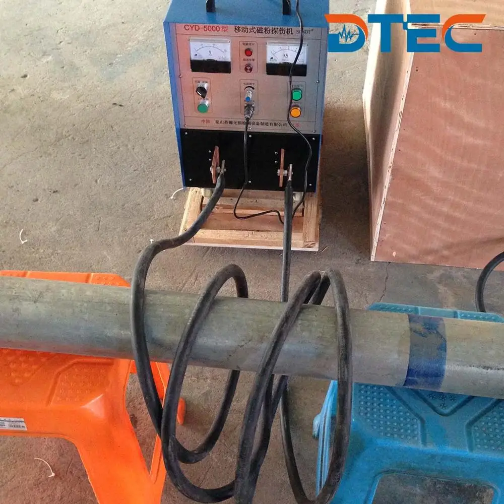 DTEC CYD-5000 Moveable Magnetic Flaw Detector NDT testing machine circuit winding magnetizing method prod magnetizing method