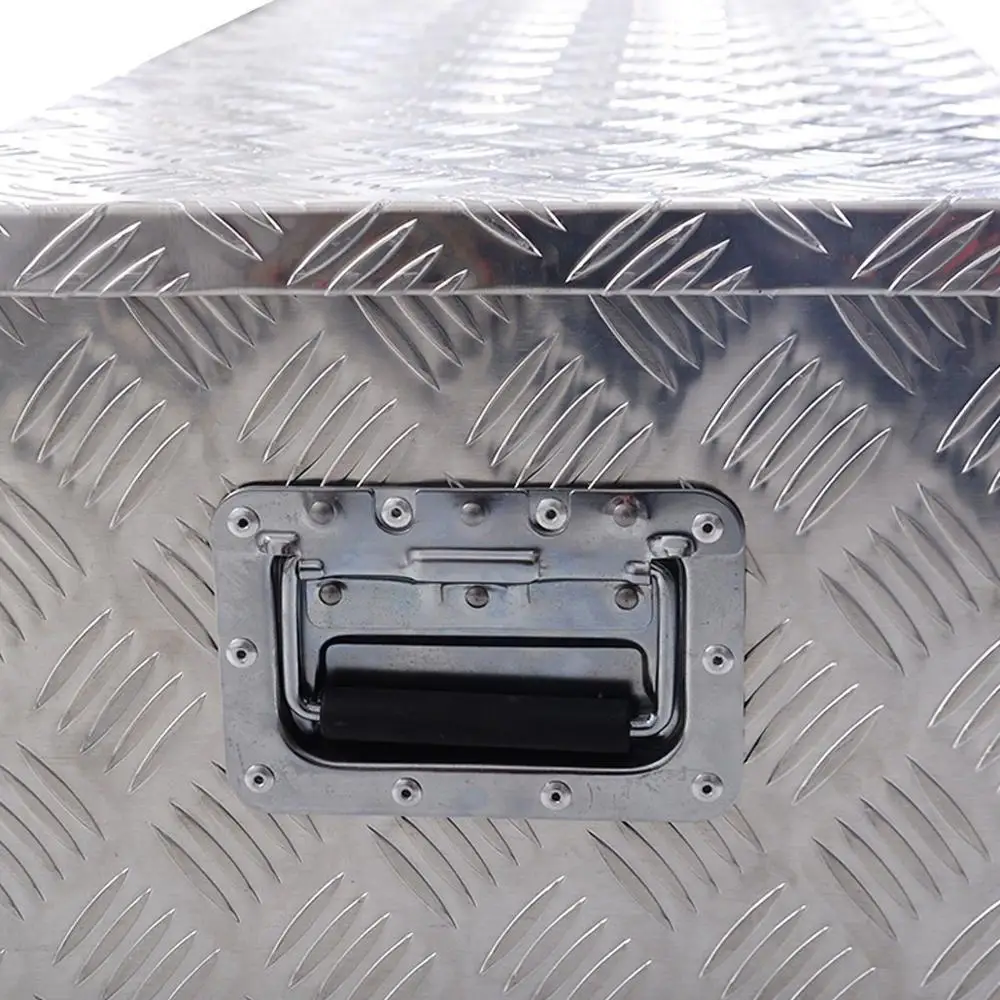 
Aluminum checker plate camper trailer tool boxes 
