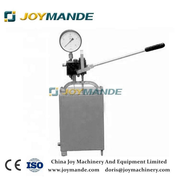 High Pressure Hand Hydraulic Test Pump / Manual Water Test Pump
