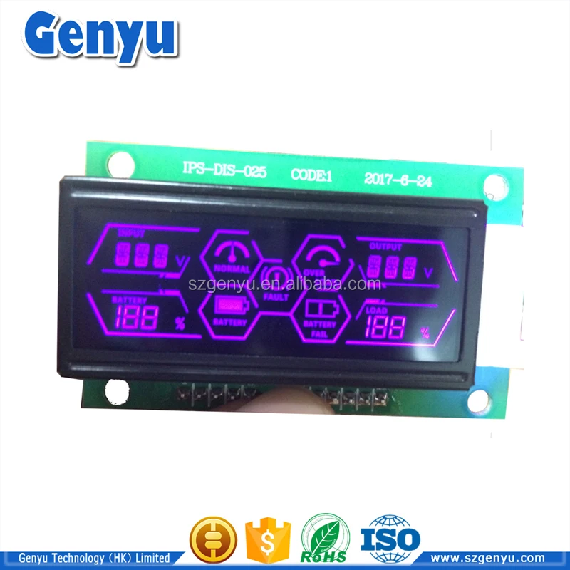 
Custom 7 Segment LCD Monochrome VA Display Custom LCD Screen 