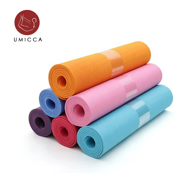 Custom Logo Eco-Friendly TPE Pilate Yoga Mat Thick 10mm NBR Foam Anti-Slip Yoga Exercise Available 6mm 4mm Thicknesses Custom