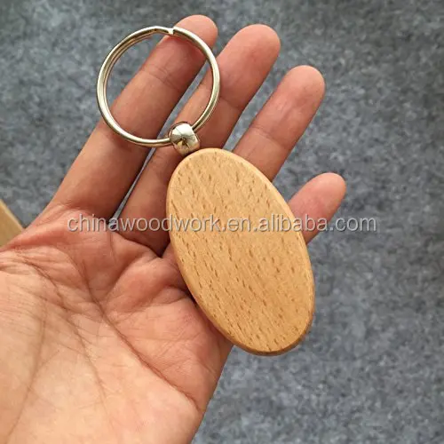 
DIY Blank Wooden Key Chain Personalized Wood Keychains 