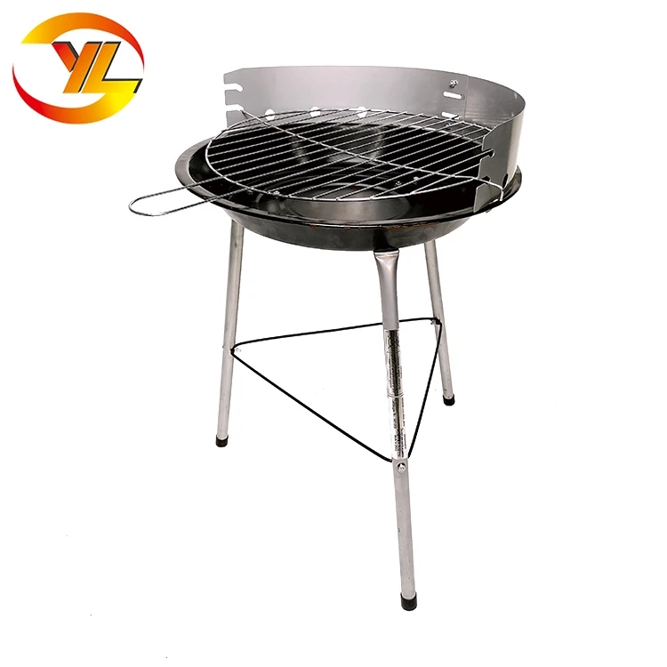 Factory direct sale height adjustable balcony 14' Simple Charcoal BBQ Grill