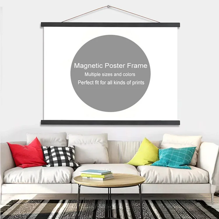 2019 Newest Handmade Minimalist Art Hanging Magnetic Poster Hanger Frame for Posters and Prints