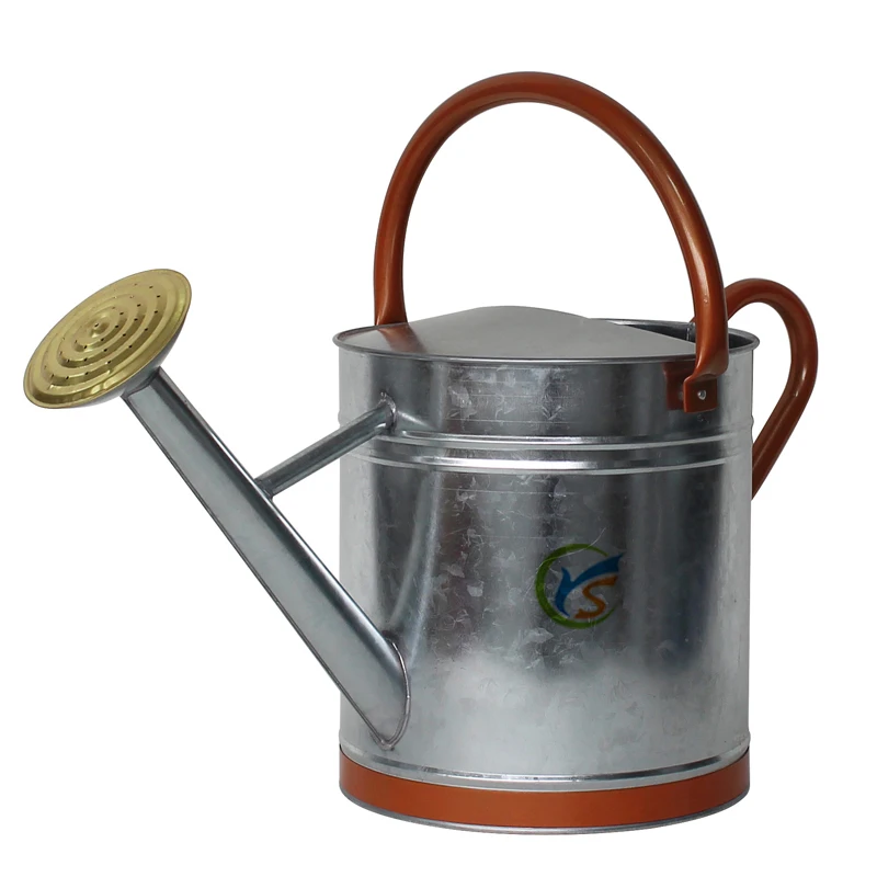 
Large Heavy gauge galvanized steel Watering Can with Copper Accents  (60666107610)
