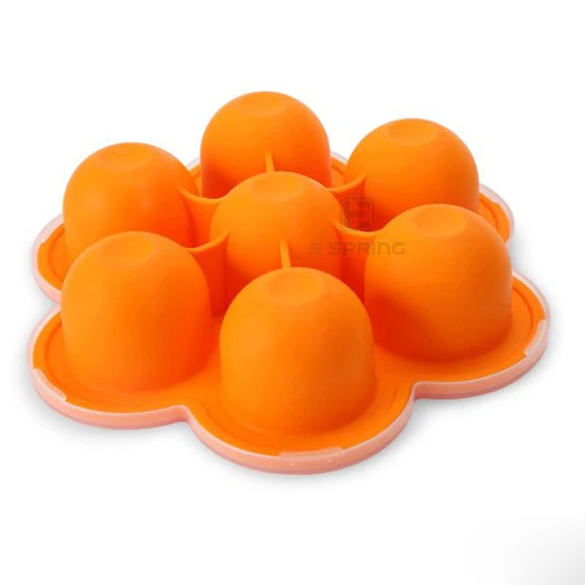 Healthy And Tasteless 7 Hole Flowers Baby Silicone Food Storage Containers Freezer Trays