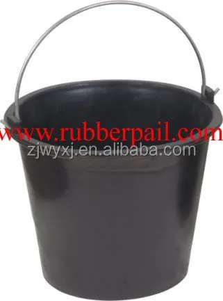 recycled rubber bucket,flexible rubber pail with steel handle,Economy rubber bucket