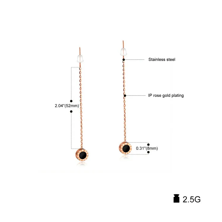 Новое поступление Лидер продаж водонепроницаемые розовые Позолоченные стальные женские минималистские серьги оптовая продажа