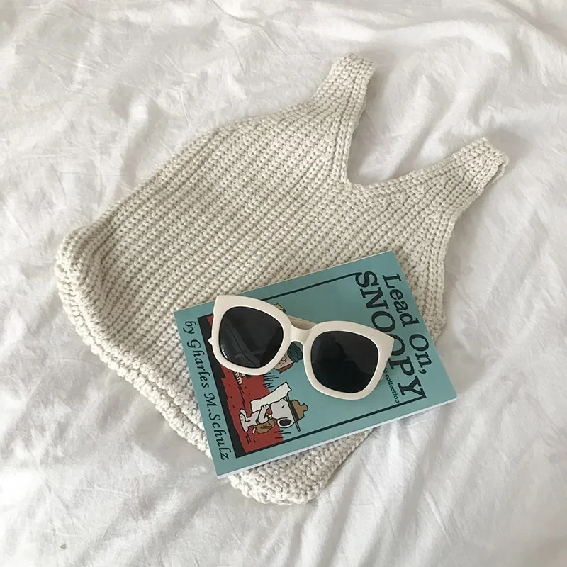 Новинка 2021, вязаная сумка на плечо, женская сумка-жилет для покупок, плюшевая сумка, Корейская версия женских повседневных однотонных шерстяных тоутов CN;GUA