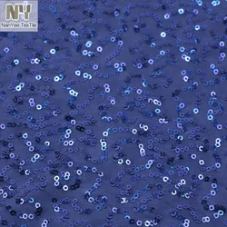 Nanyee Textile Polyester Good Stretch Glamour Black Sequin Knit Fabric
