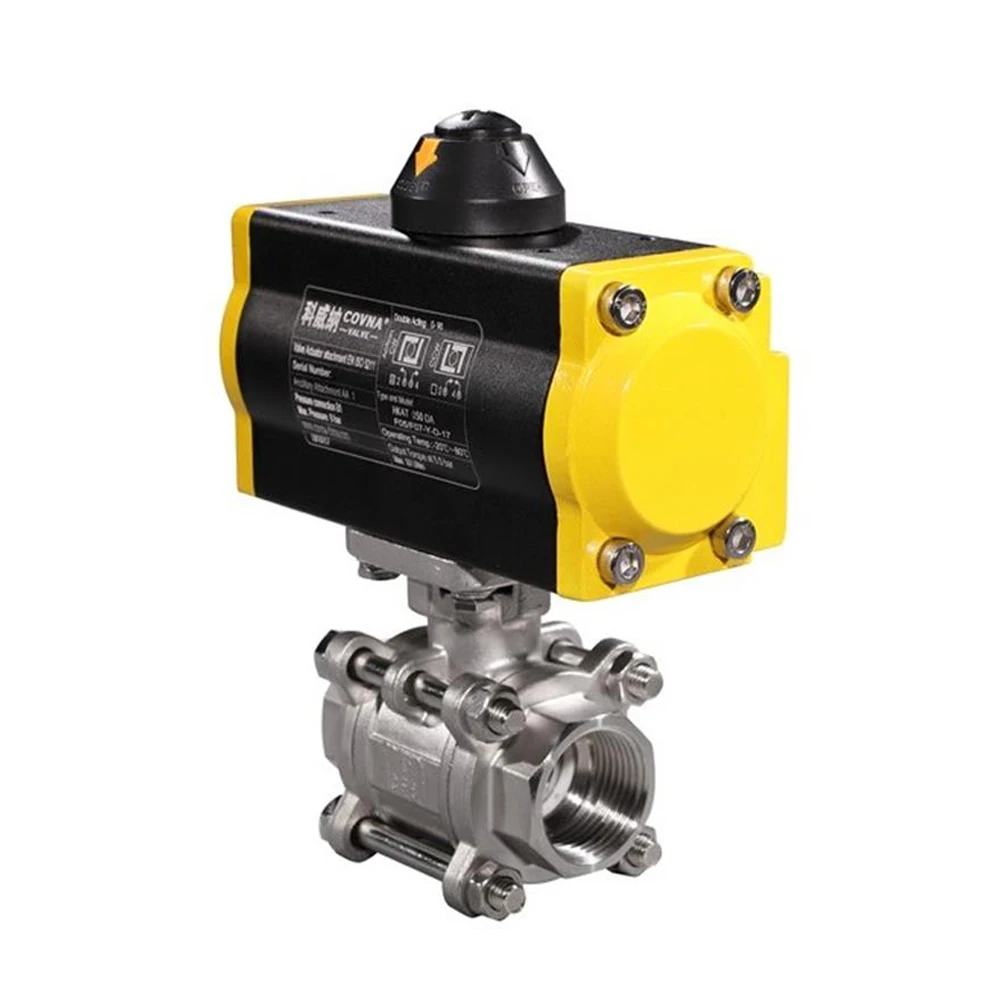 
1 inch DN25 Double Acting Stainless Steel Air Control Pneumatic Actuator Ball Valve 