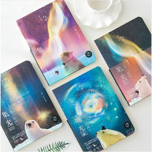 New Cute Sketchbook Drawing School Notebook 80 Sheets Paper luminous Sketch book Office School Supplies Gift