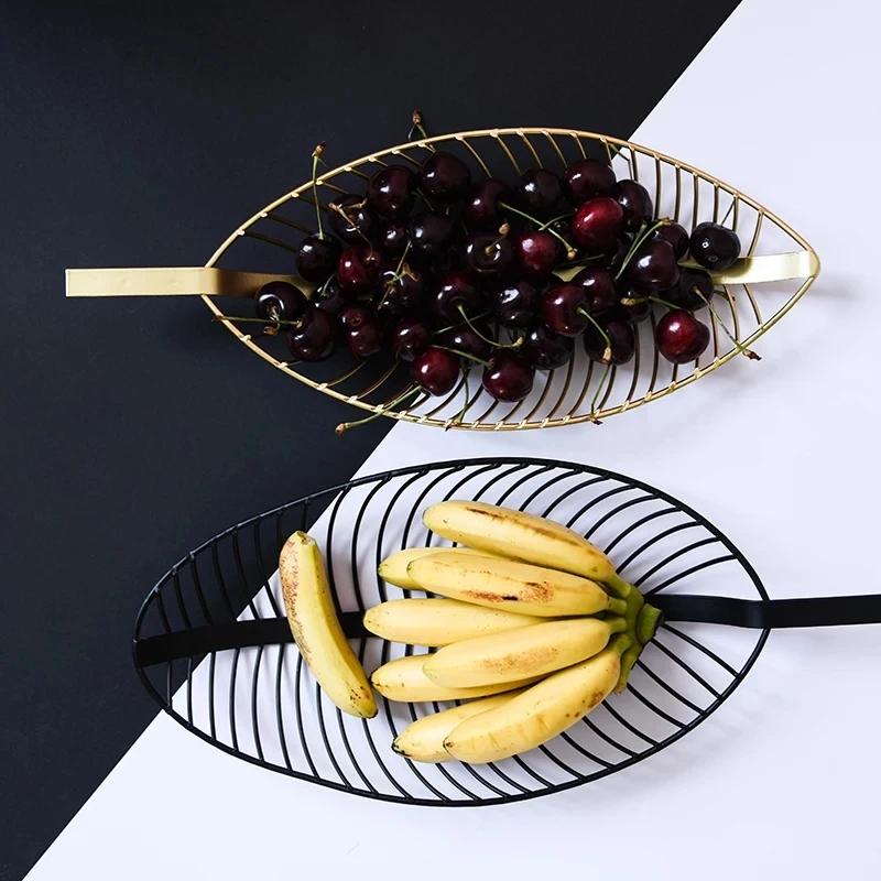 Leaf shape Bread Basket/ Wire Fruit Bowl , Decorative Fruit Bowl