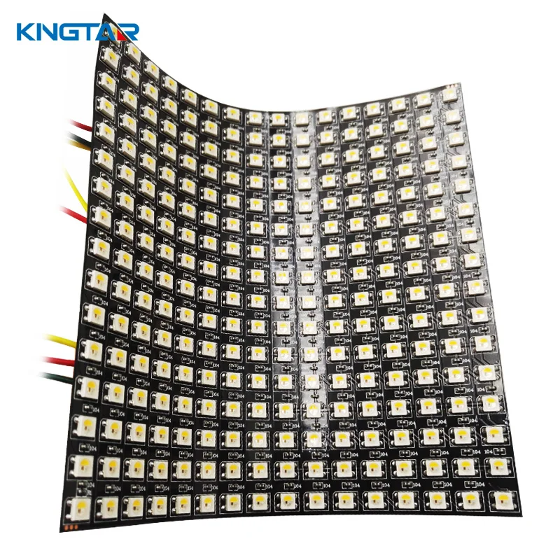 16x16 WS2812 RGBW гибкий ПВХ светодиодный матричный дисплей для внутреннего применения точечная матрица