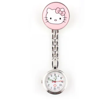 2019 Latest Popular High Quality Cute Cartoon Pocket Watch Stainless Steel Band Nurse Watch