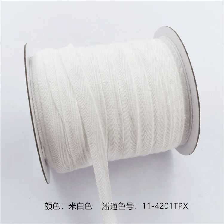 Colorful 1cm cotton and ploy herringbone tape for binding