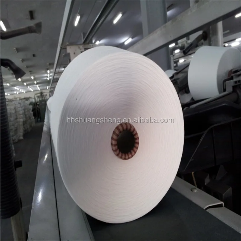 Крученая полиэфирная пряжа 40/2 30/2, необработанная белая