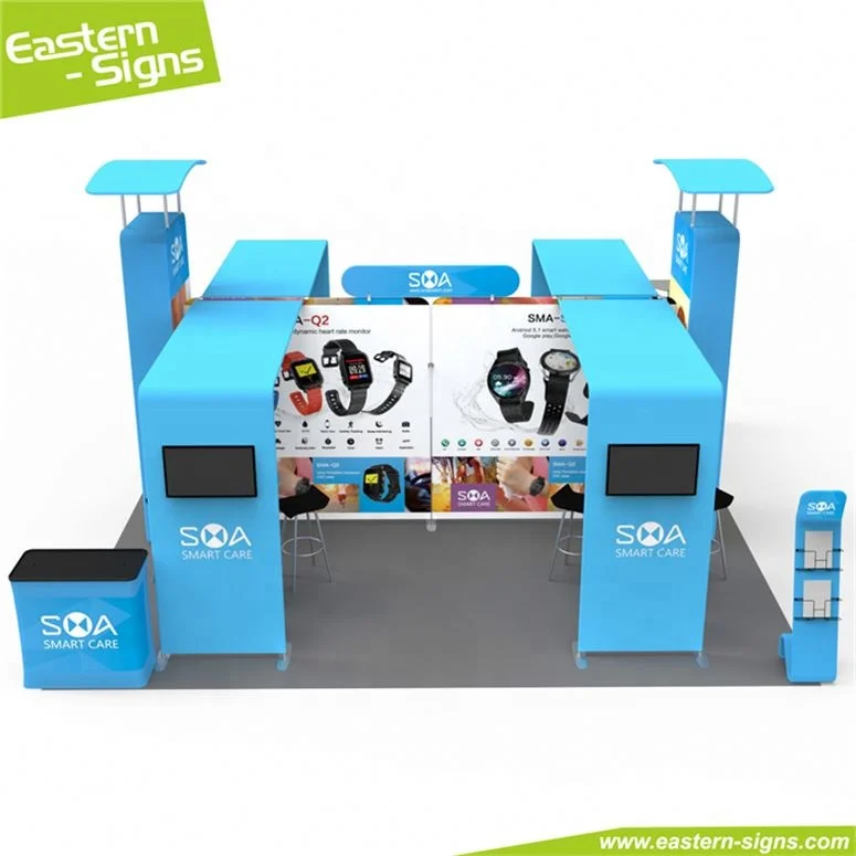 Factory price aluminum display foldable floor standing booth exhibit display rent