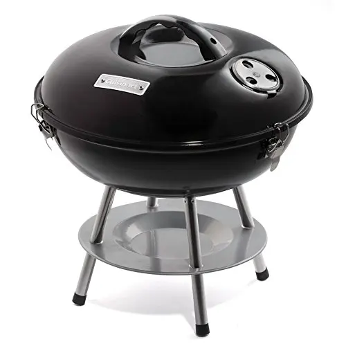 Family Portable Lightweight Powder Coated Barbecue Kettle Grill Tabletop Smokeless Charcoal BBQ for Outdoor Camping