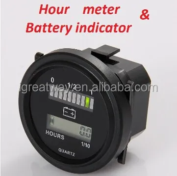 Индикатор заряда батареи 12 В/24 В, 36 В, 48 В, 72 в и счетчик часов