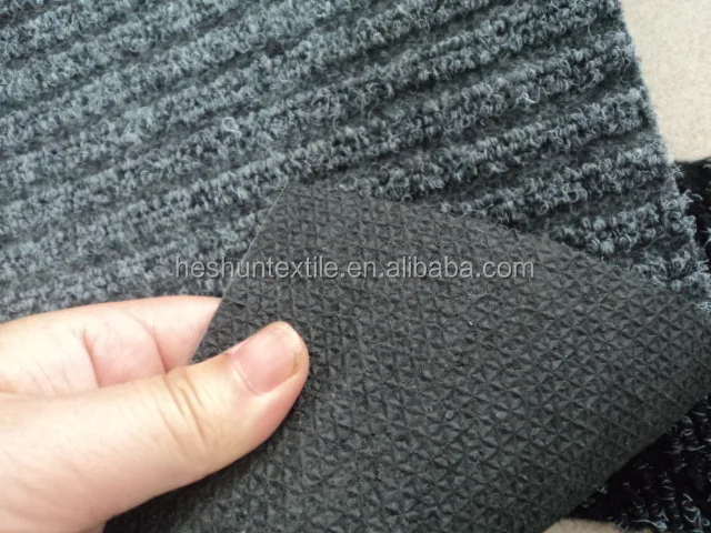 GREY color nonwoven polyester velour car carpet with PVC TPR backing