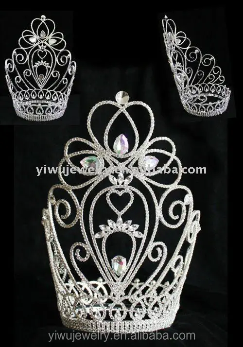 Fashion Jewelry Big Rhinestone Crystal Beauty queen Crowns Girl Crystal Tiara H172-125