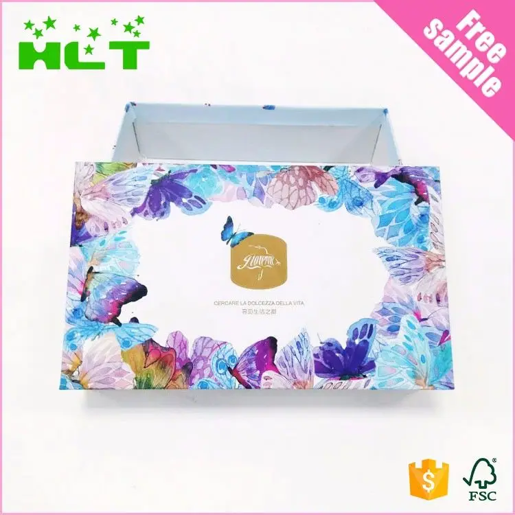 
Glass perfume vial paper box for baby shoes package 